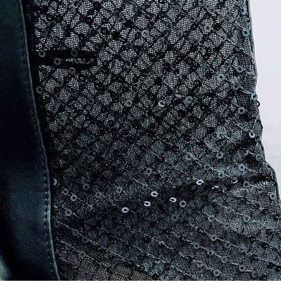 Elegant Black Mesh Open Toe Ankle Pumps 7.5 - Picture 6 of 8